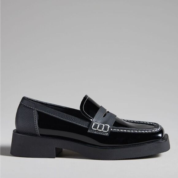 G.H.Bass Bowery Square-Toe Leather Flats - Picture 2 of 4